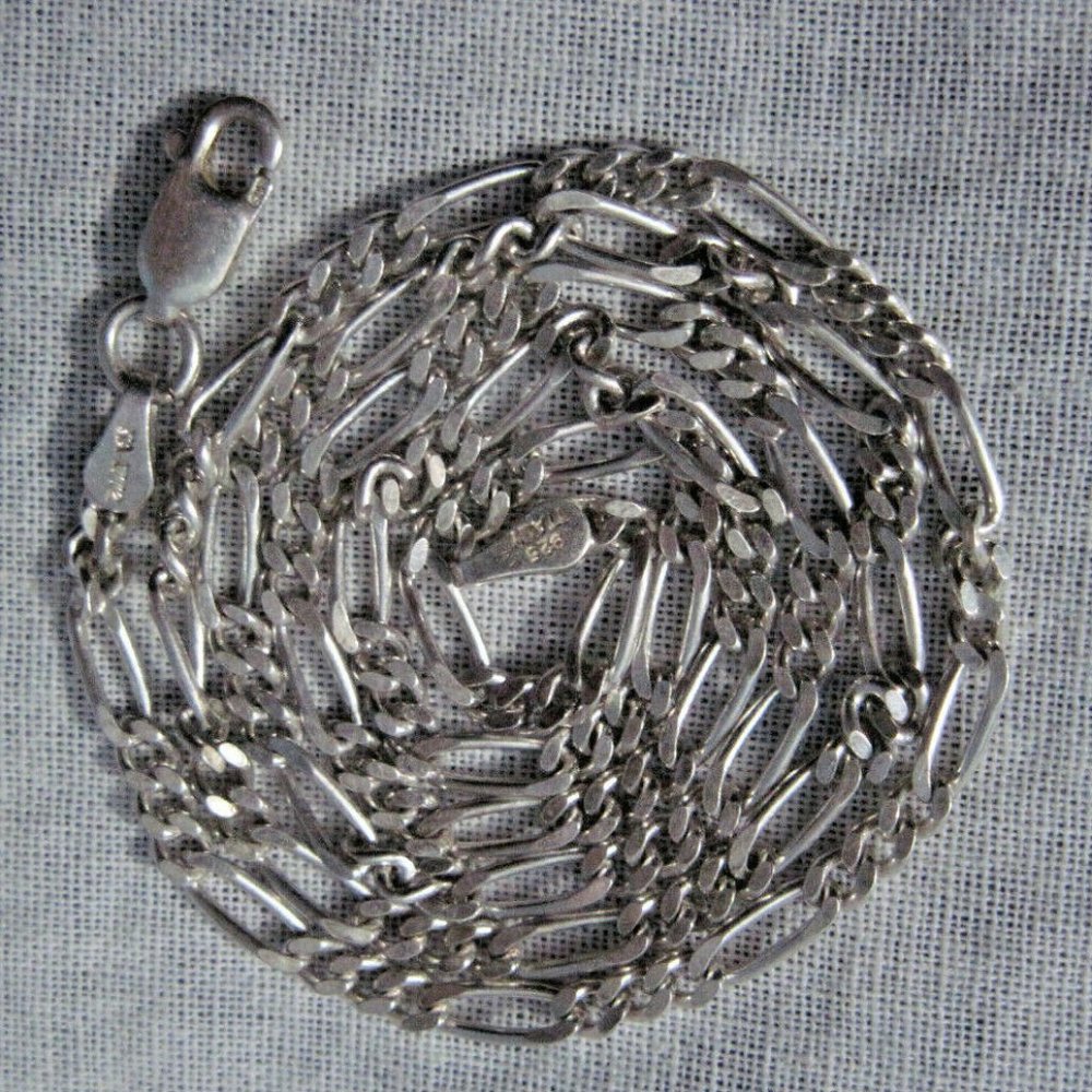 Sterling Silver 18 Inch Figaro Chain Necklace